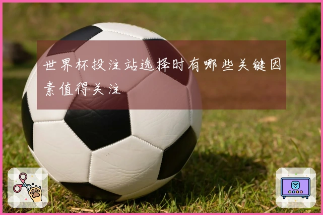 世界杯投注站选择时有哪些关键因素值得关注